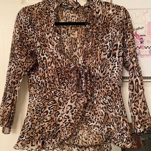 Cheetah print blouse